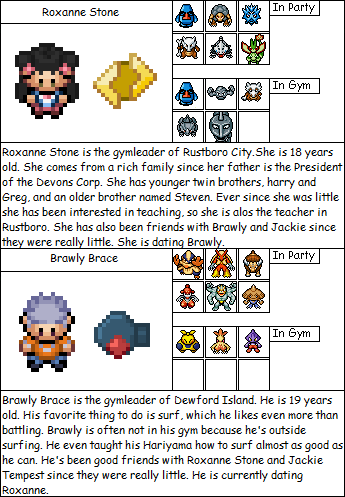 Chapter 3 Gym Leader Bios