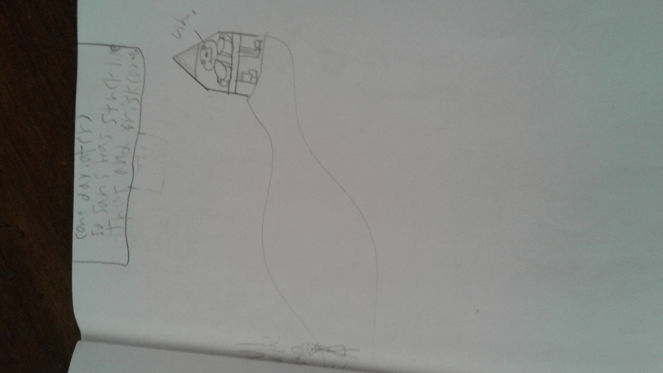 (one day later) sans was stuck like that and frisk came along