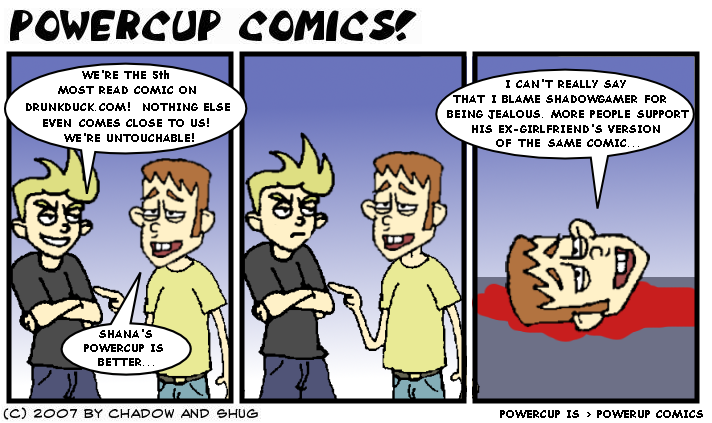 POWERCUP IS > POWERUP COMICS