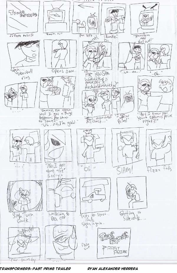Storyboard for TransFormers: Past Prime