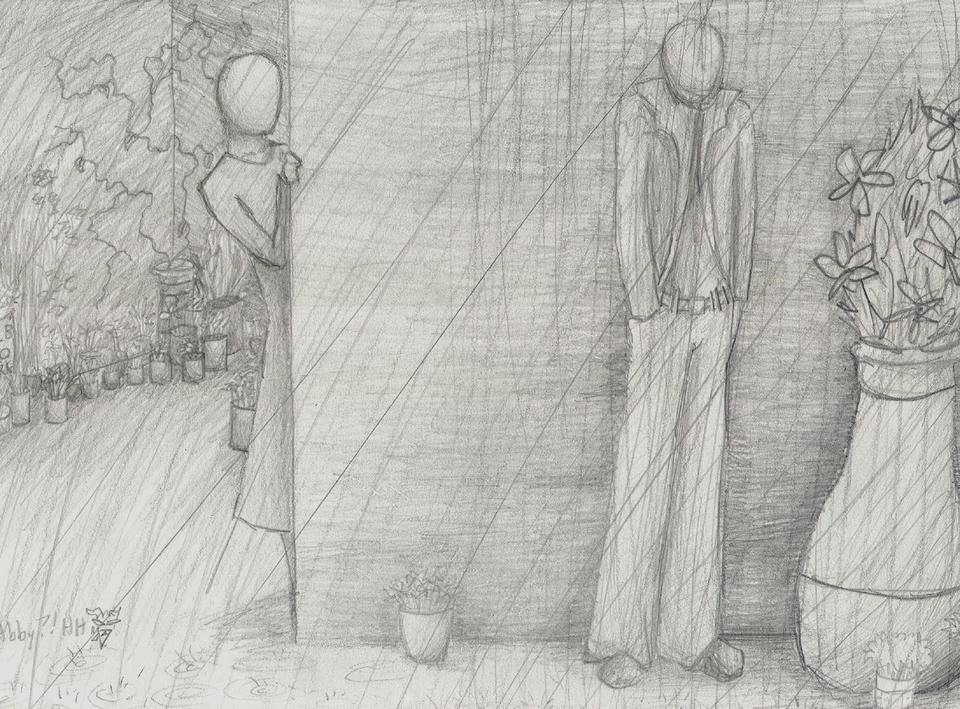 In the rain