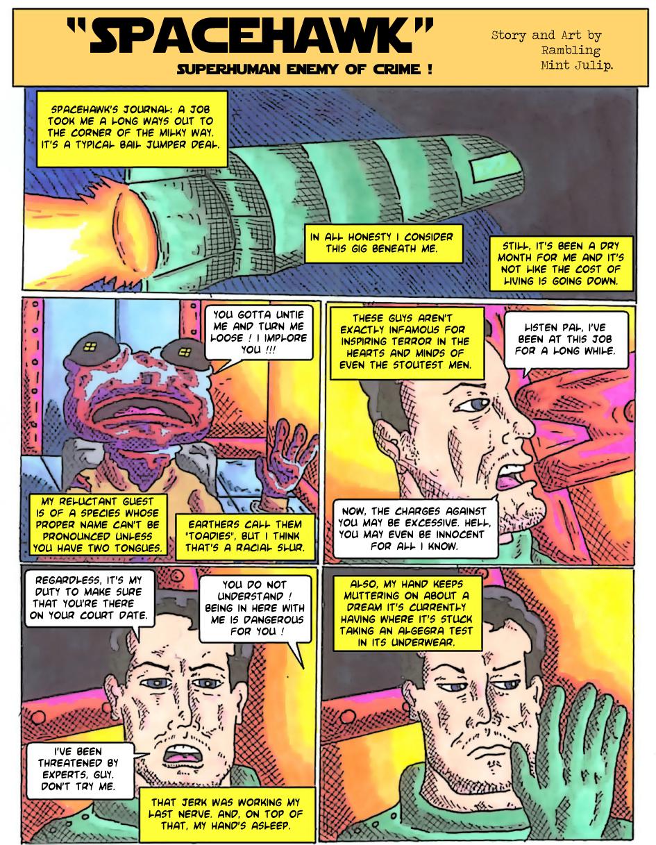 Spacehawk's Space Madness Page 1