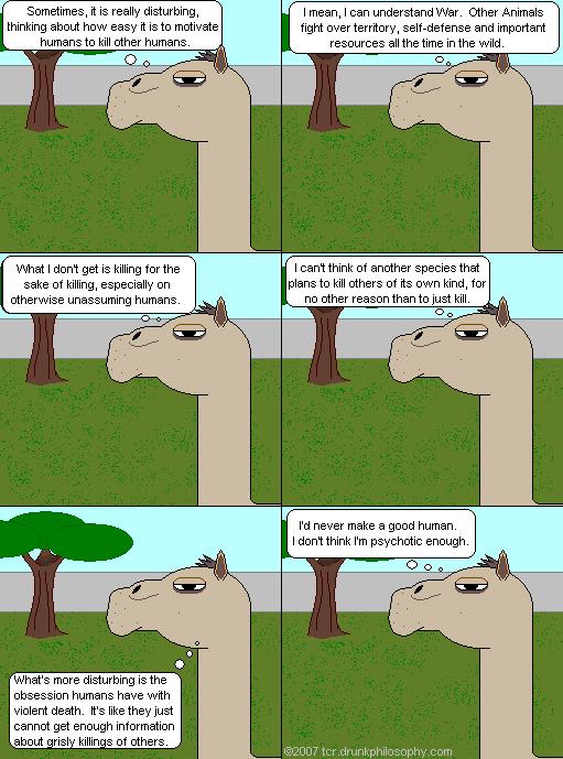 Larry The Camel Contemplates Senseless Murder