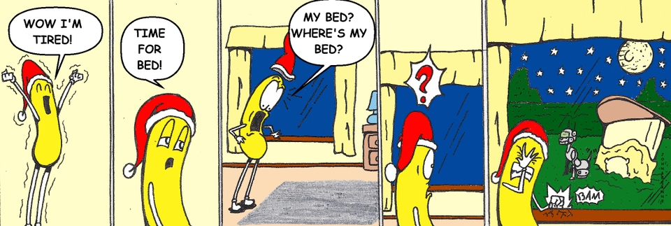 Rex Robo and the bed