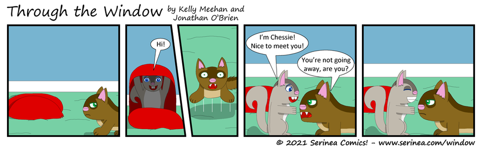 Page #265: "You're not going away, are you?" (Through the WIndow)