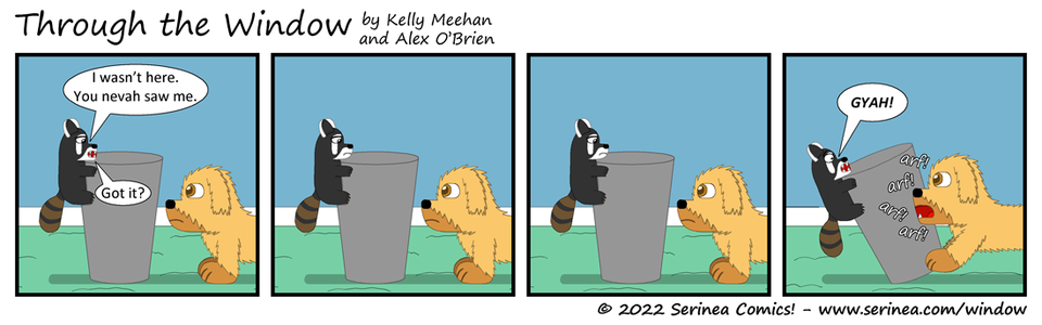 Page #357: "You nevah saw me.  Got it?" (Trash Bin Heist)