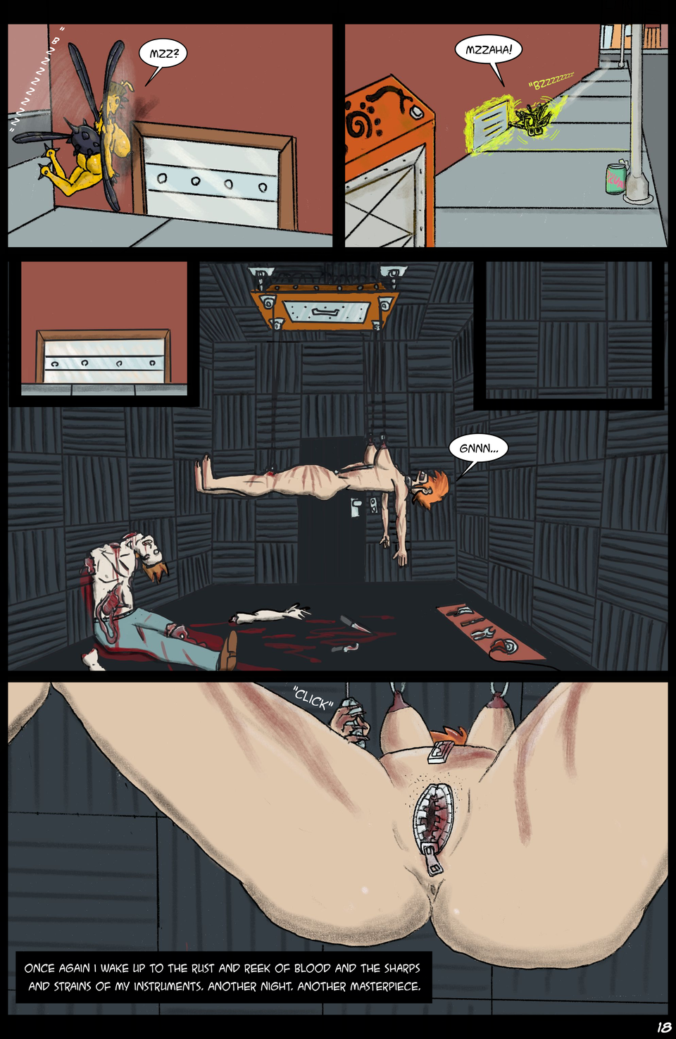 Issue #1 page 18: In a soundproofed room