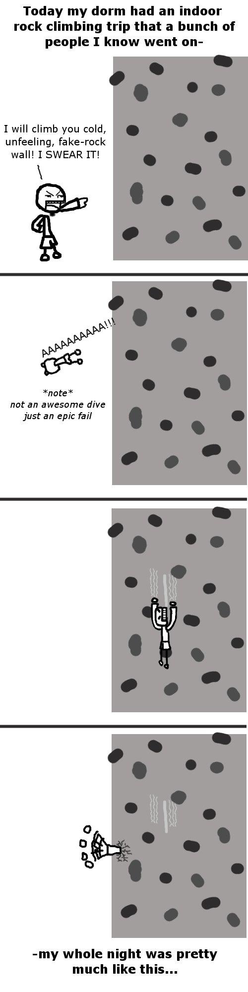 Human vs. Rock- Rock wins