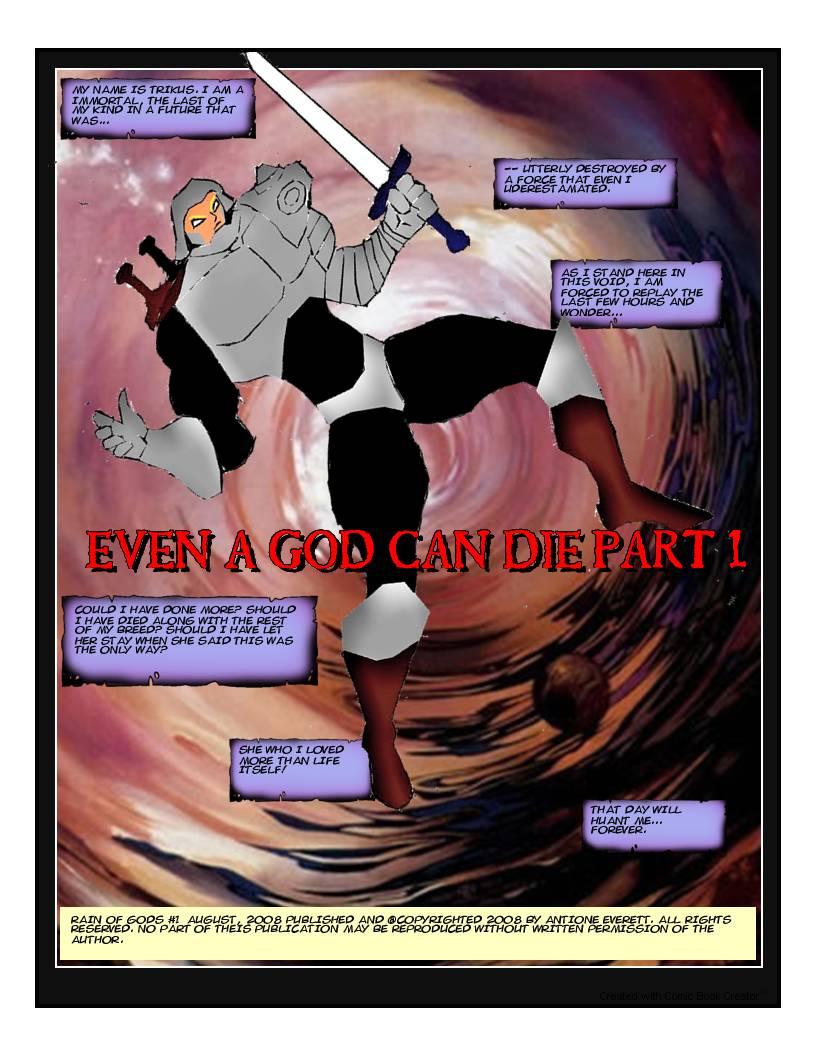 Even A God Can Die Part 1 pg1