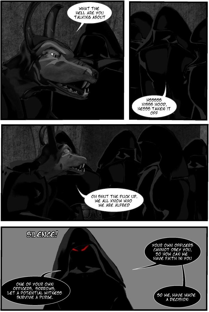 naughty puppy took his hood off