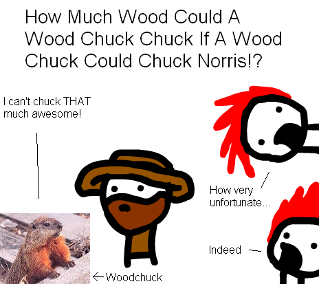 Woodchuck can't Chuck Norris