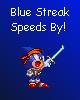 Go to 'Blue Streak Speeds By' comic