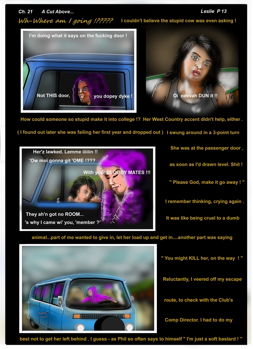 Ch. 21  " A Cut Above.."Leslie  Page 13   " Oi never dunnit !...  "