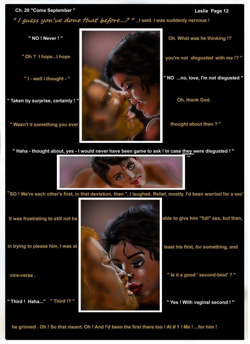 Ch. 20  "Come September..."   Leslie page 12 "Taken by surprise...!"