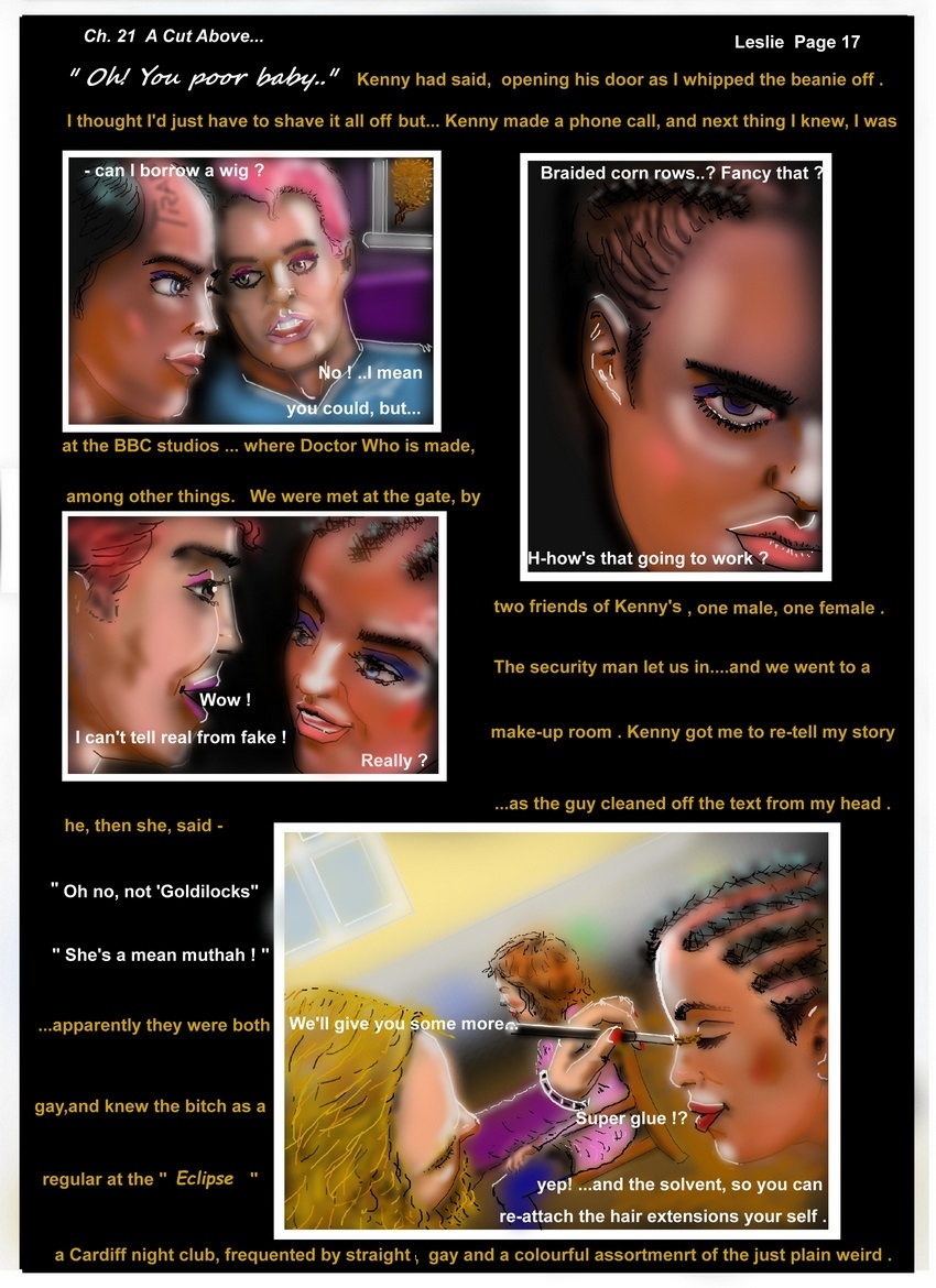 Ch. 21  " A Cut Above.."Leslie  Page 17   " Oh, you poor baby...  "