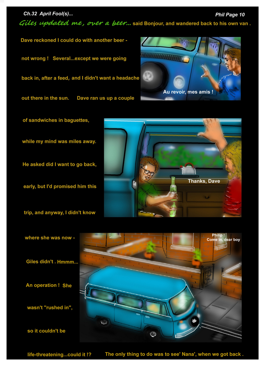 Ch. 32  April Fool(s) and Horses  # 10 Phil - "...only thing to do...see Nana.."   