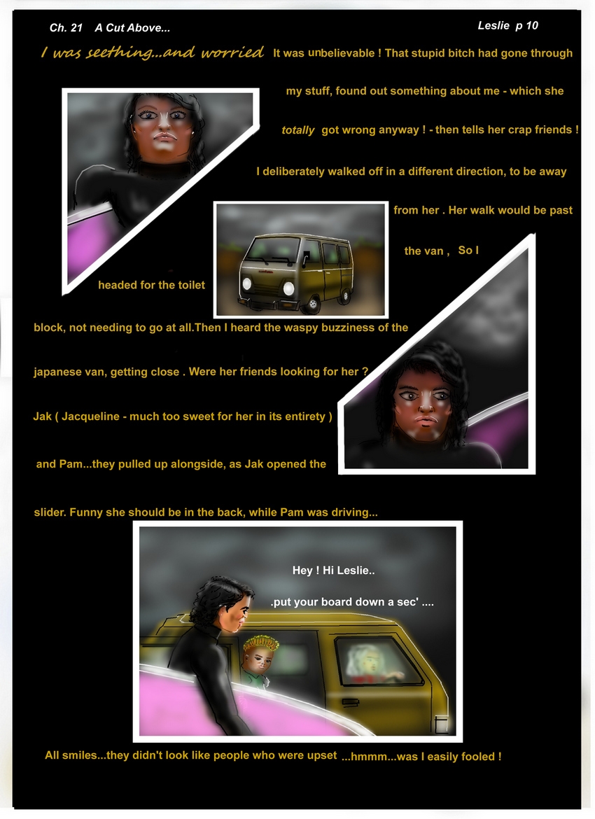 Ch. 21  " A Cut Above.."Leslie  Page 10   " I was seething...  "