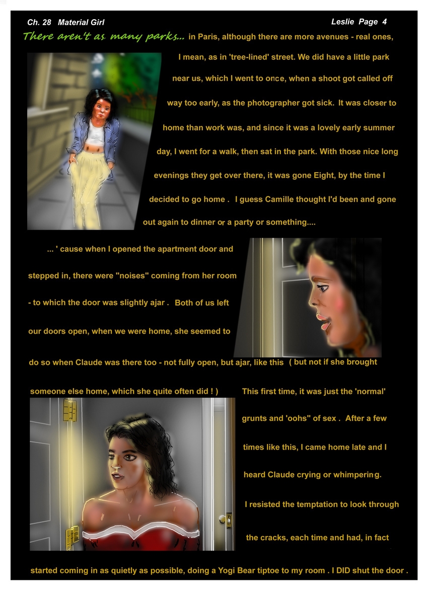 Ch. 28  Material Girl    Page 04 with Leslie   "parks...and someone else's recreation "