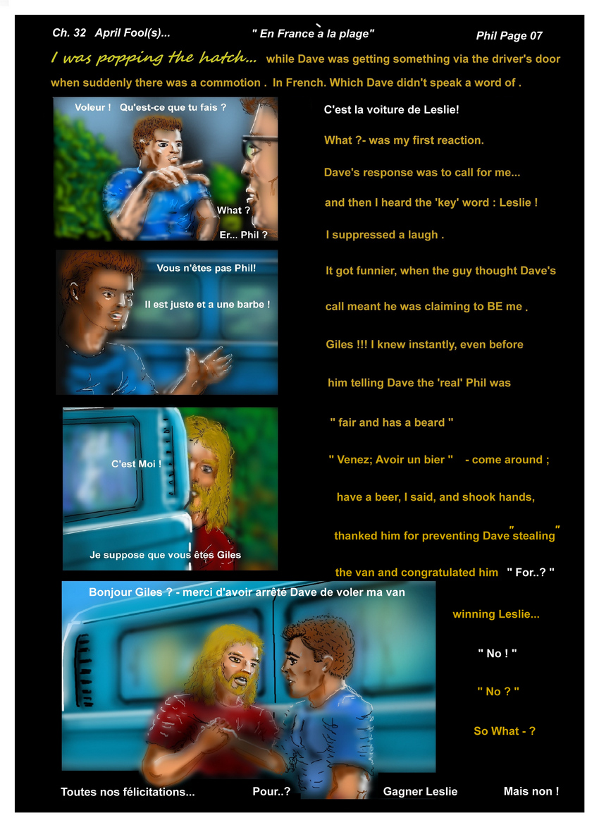 Ch. 32  April Fool(s) and Horses  # 7 Phil -    Giles "catches" Dave steeling the van