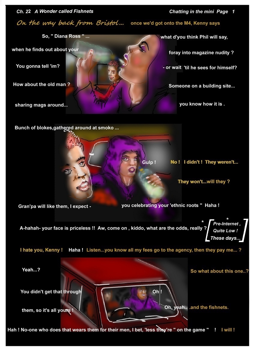 Ch. 22  A Wonder called Fishnets  page 1 chatting on the mini