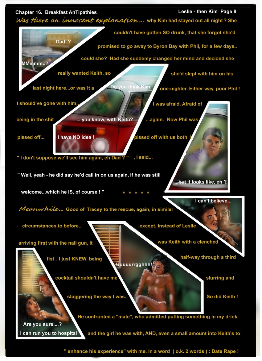 Ch. 16 Breakfast Antipathies P 8 Leslie  " I don't suppose we'll see him again, eh Dad ? "