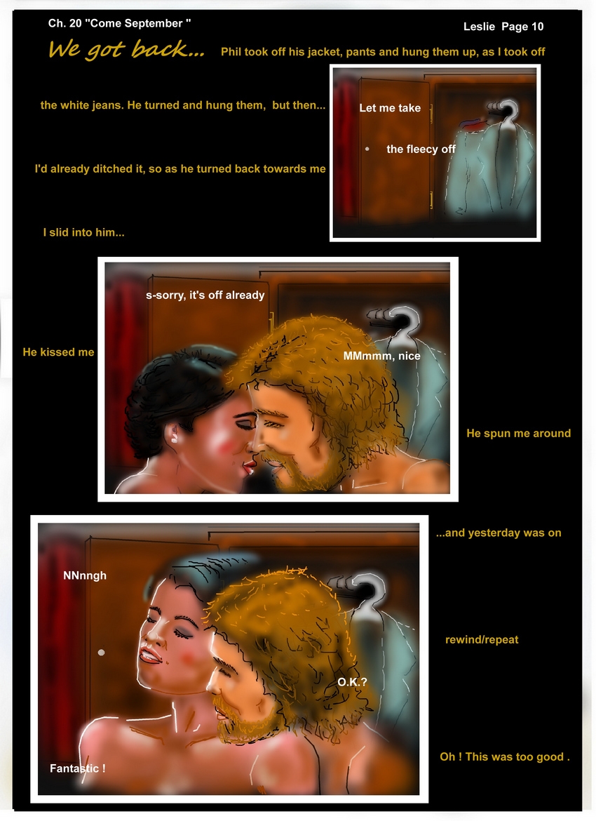 Ch. 20  "Come September..."   Leslie page 10   " He spun me around "