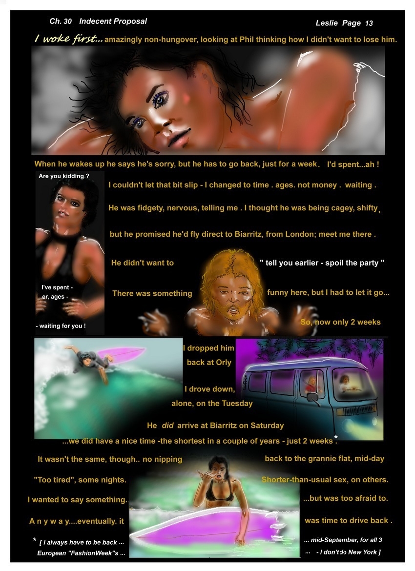 Ch. 30 "Indecent Proposal"   Leslie Page 13  ...I didn't want to lose him