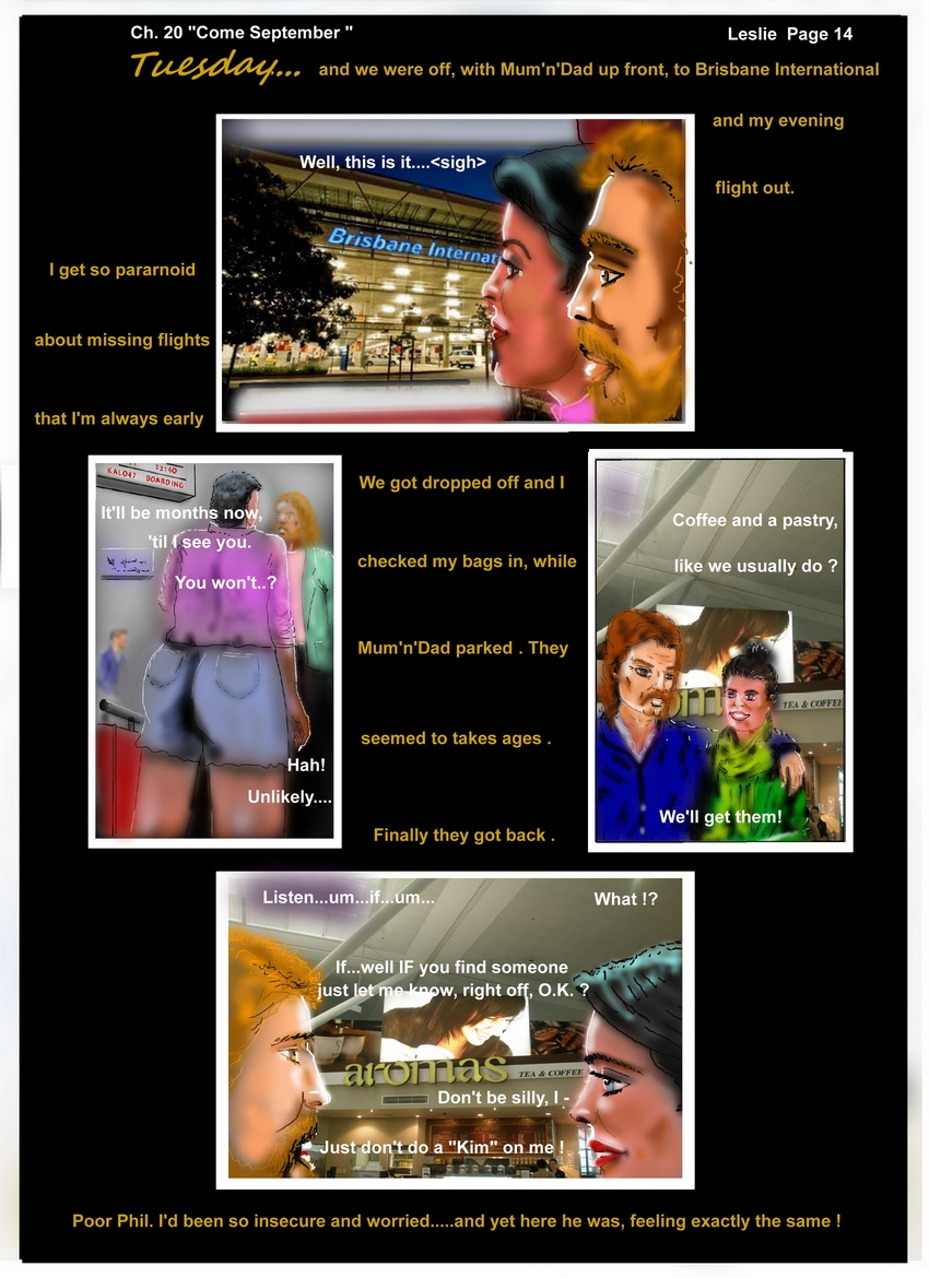 Ch. 20  "Come September..."   Tuesday...and we were off  Leslie P 14