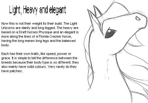 Unicorn species: Light, Heavy and Elegant