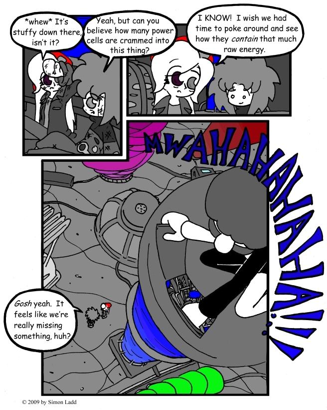 Page 173: "Pay no attention to the man atop the reactor!"