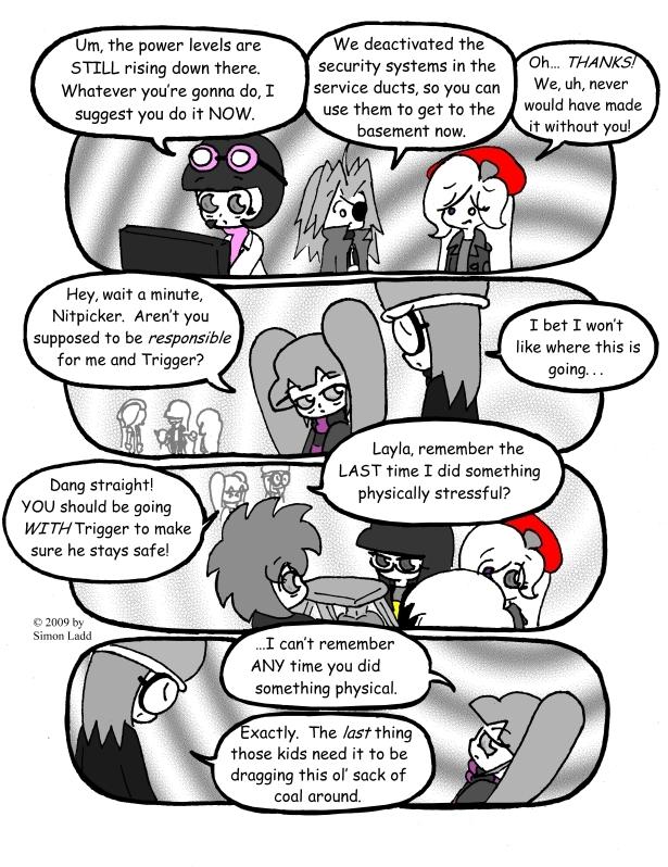 Page 205: I'm getting too old for this sort of thing.