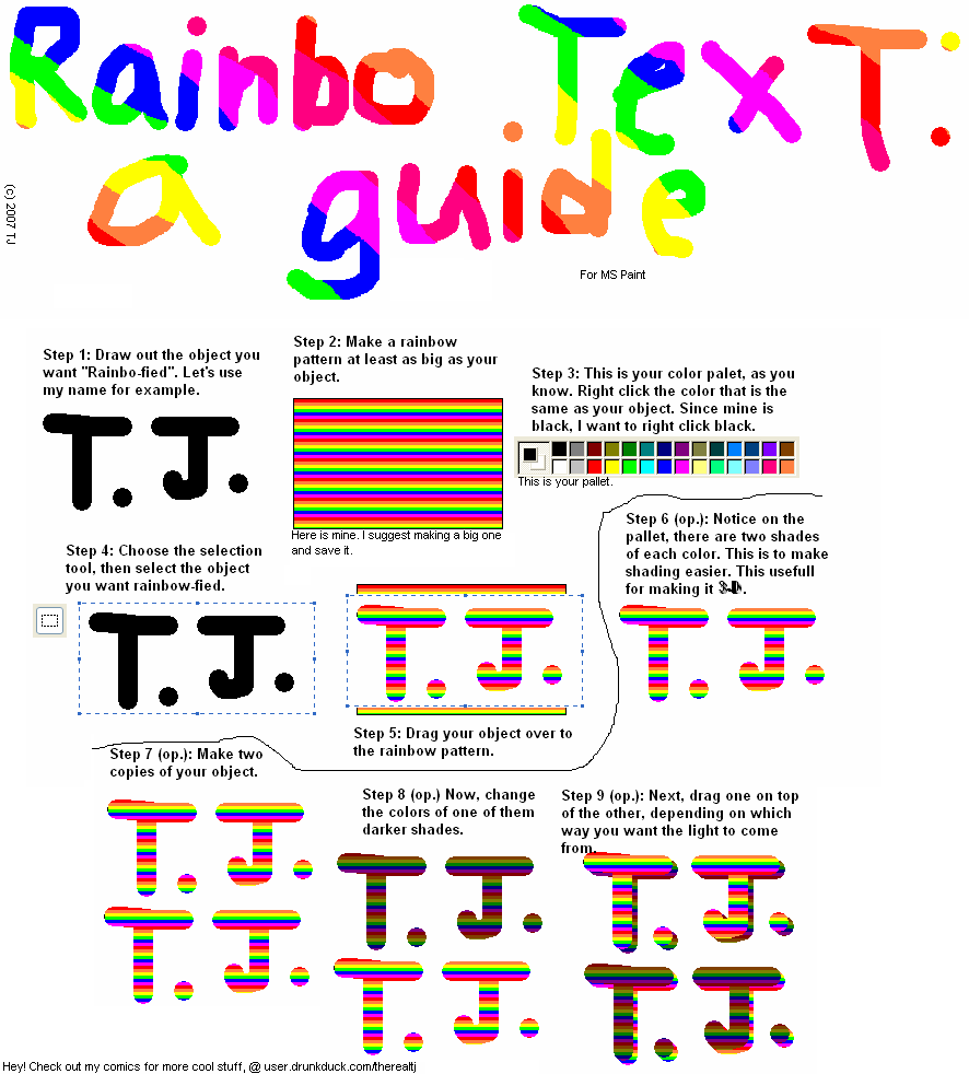 Therealtj: Rainbow Text