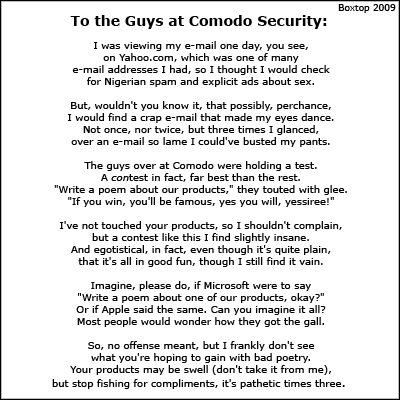 #10: To the Guys at Comodo Security