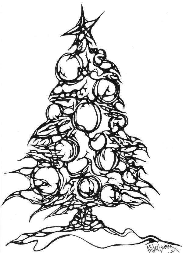 Merry Christmas - Christmas Tree Doodle!