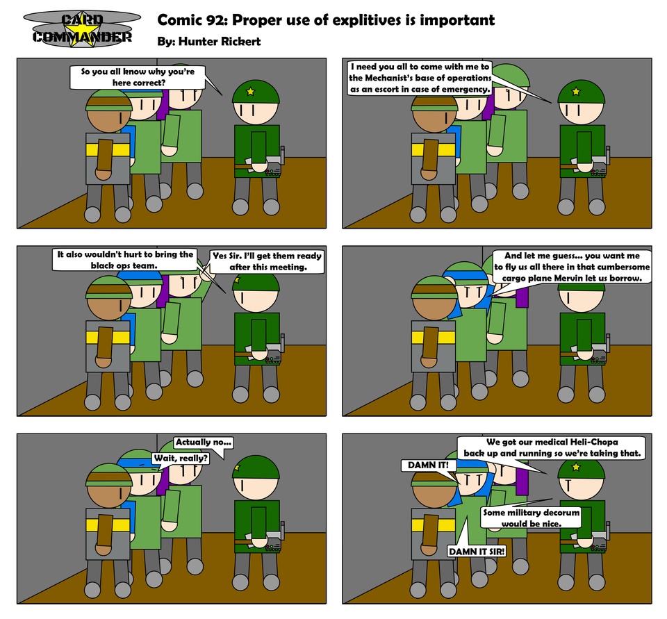 Comic 92 : Proper use of expletives is important