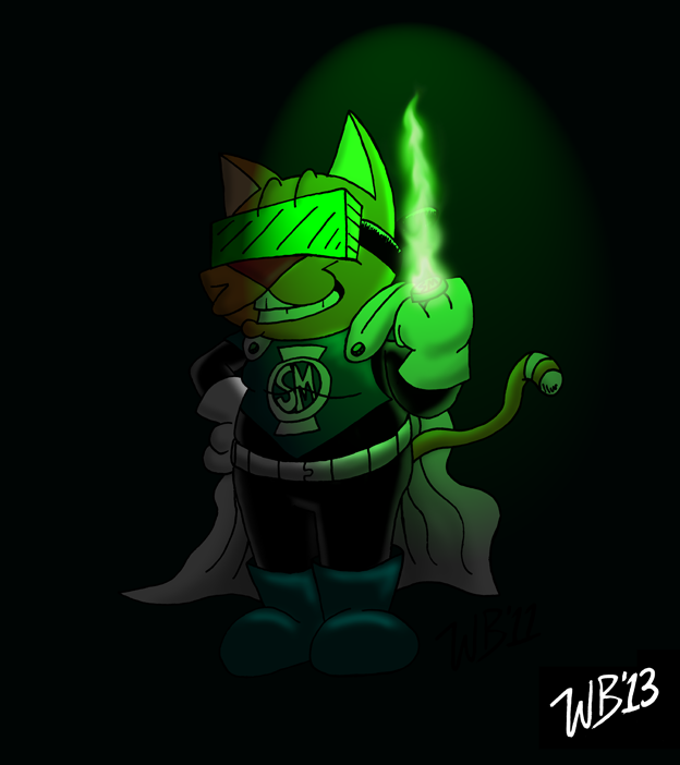 Character Card #5.2 - Glowing Green Lantern Milo