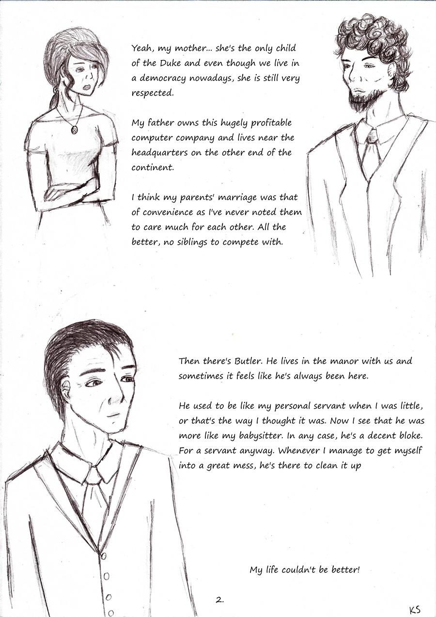 Prologue Page 2  -  Meeting the parents and Butler