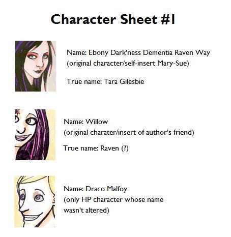 Character sheet 1