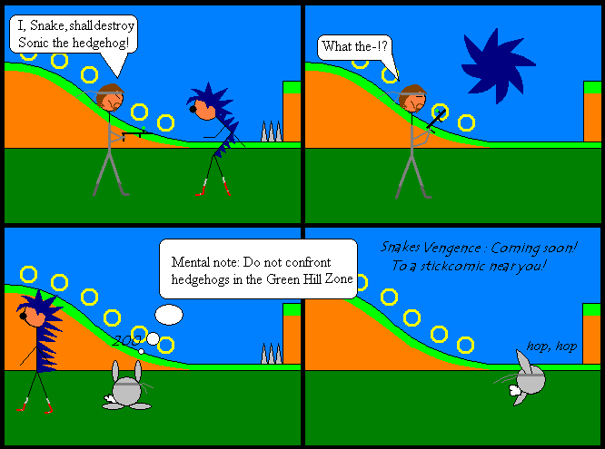 Comic 4: Sonic and Snake in a Special Spectacular Showdown