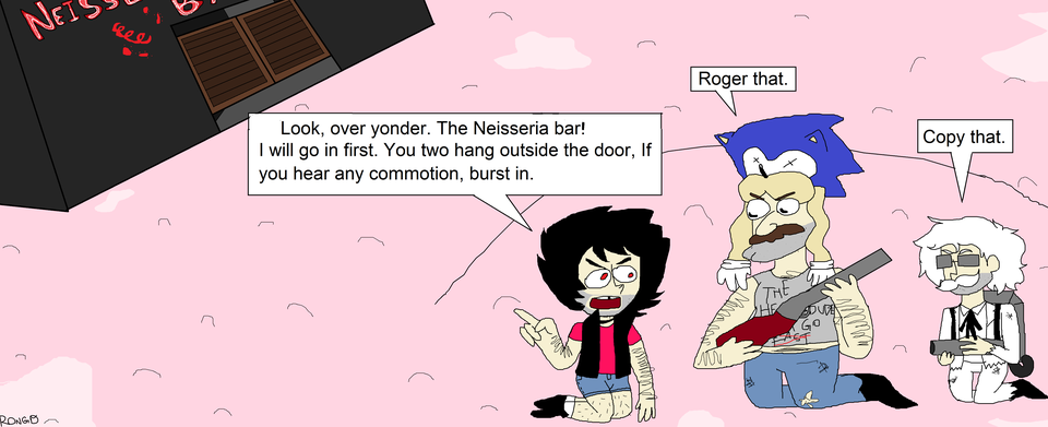 Outside the Neisseria Bar