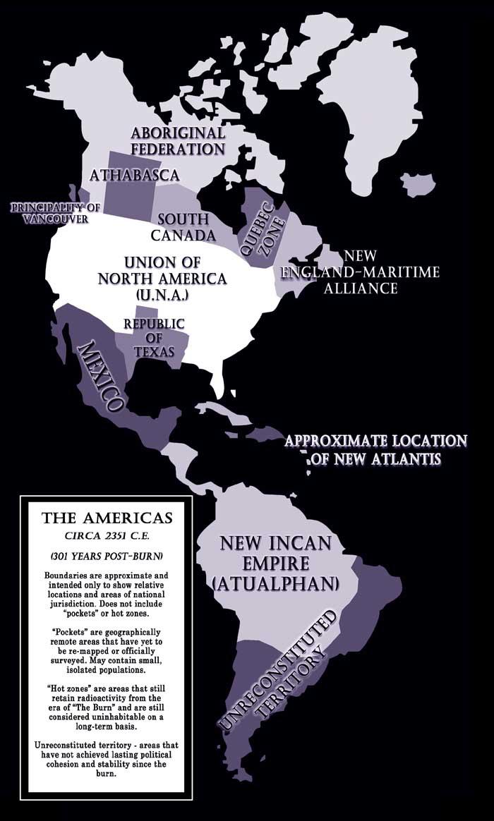 Map of the Post-Burn Americas