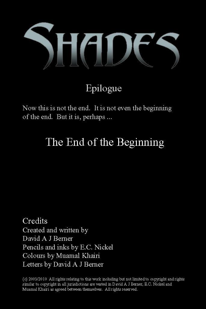 Epilogue - The End of the Beginning