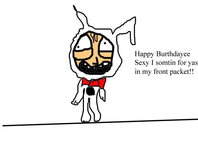 A little birthcard to remind you never trust the guy in the bunny suit