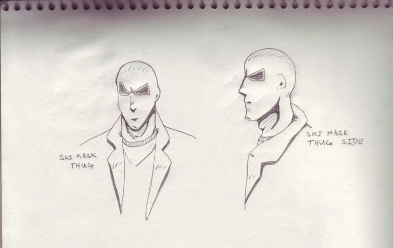 Ski Mask Thug Sketches 2