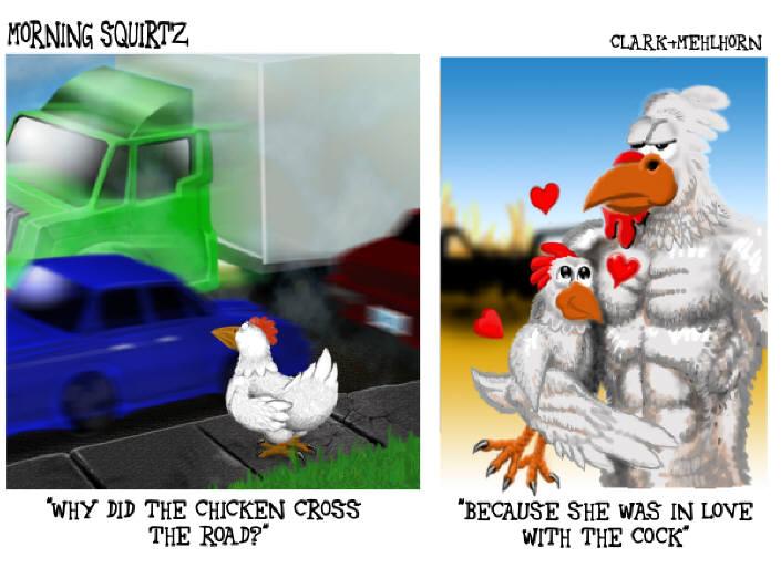 Cock a doodle do who loves cock this fowl bird