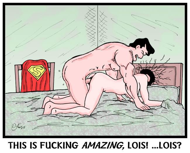 Doggie style Superman WTF NFSW super hero porn.