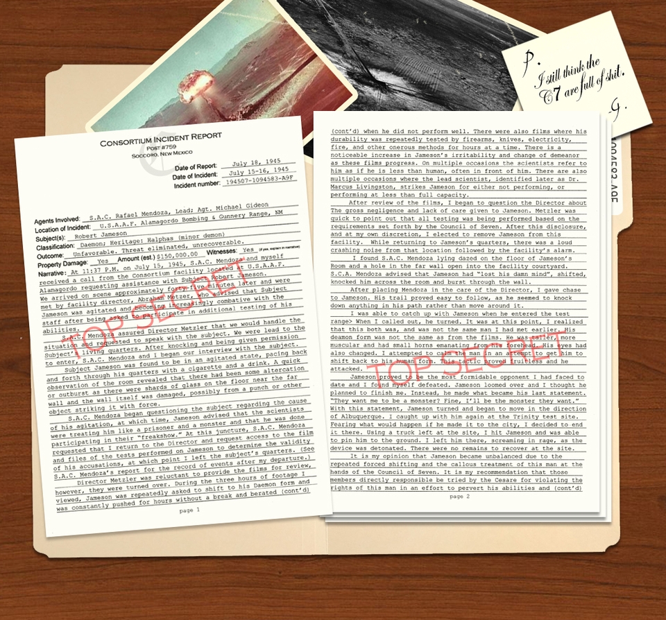 Alamagordo Incident Report. July 16, 1945