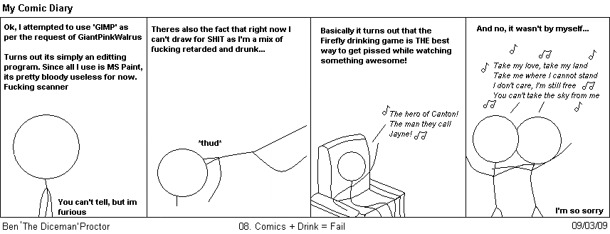 08. Comics + Drink = Fail