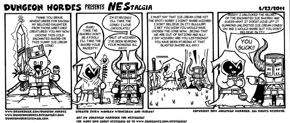 Dungeon Hordes Presents Nestalgia Bonus Strip.