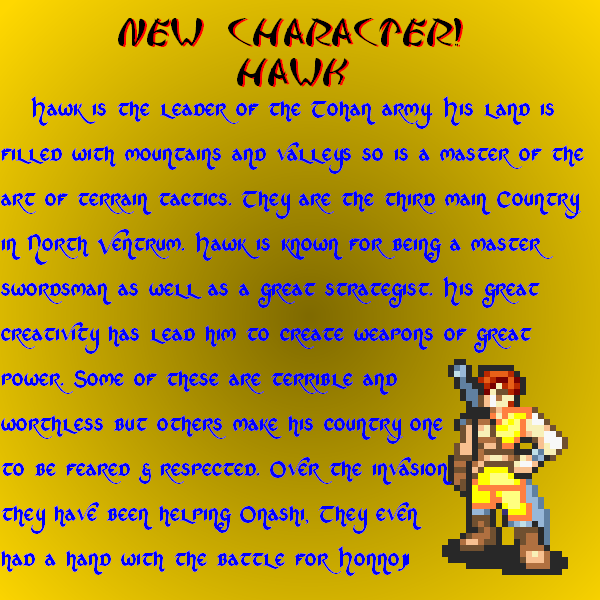 New Character: Hawk